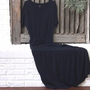 Garnet Hill Navy Blue Maxi Dress